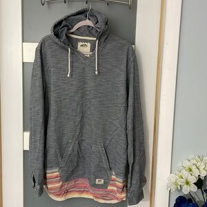 Vans Charcoal Hoodie with Colorful Hem